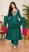 D 1373 By Afsana Russian Silk Anarakali Suits